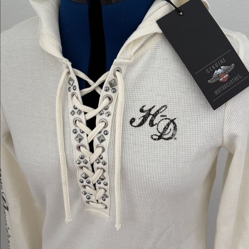 Harley-Davidson Cream Skull Graphic Shirt - Picture 7 of 7